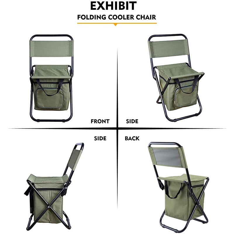 Folding Camping Oxford Footstool with Storage Bag
